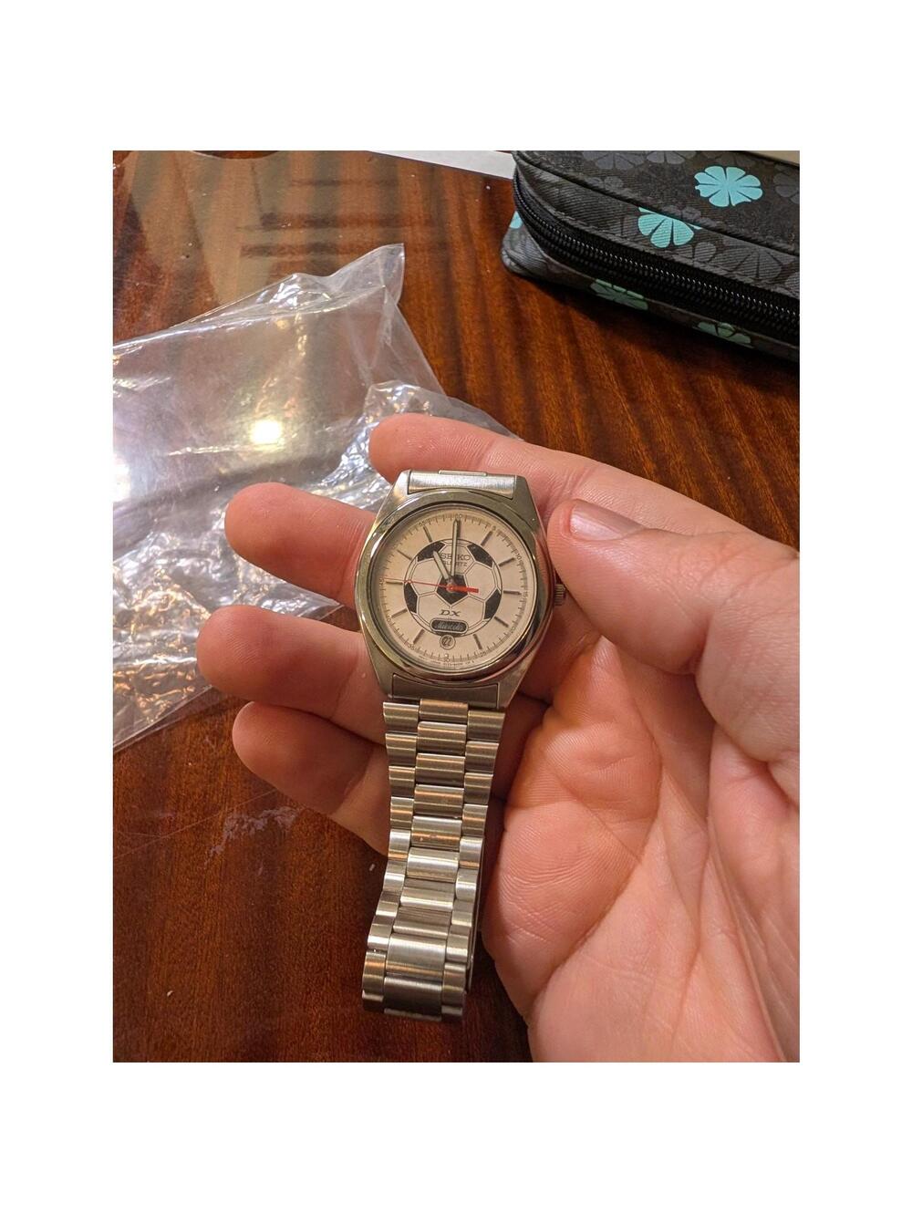Vtg Seiko World Cup 1990 Stainless Steel Soccer Watch